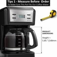 thumbnail image 3 of 12-Cup Glass Replacement Carafe for Mr. Coffee Model #SK12, SK13, EHX23, JWX31, SJX23, SJX39 (Black, Replaces PLD12-RB), 3 of 5