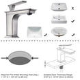 thumbnail image 6 of Aquaterior Modern 1 Hole Vanity Sink Faucet Square Cold & Hot Water Tap Nickel 3.75 lbs, 6 of 10
