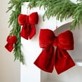 thumbnail image 4 of Christmas Velvets Bowknot Decorative Accent Festival Table Centerpieces Holiday Displays Elegant Pendant, 4 of 8