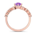 thumbnail image 4 of 1.25 Ct Beautiful Natural Diamond Amethyst Gemstone Engagement Ring for Ladies Solid 18K Rose Gold Size 8 by Diamond-Capitals, 4 of 8