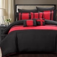 thumbnail image 4 of chic Home Fiesta 10-Piece Bed in A Bag comforter Set, Queen, Red, 4 of 9