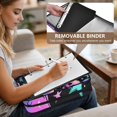 thumbnail image 5 of Haosy Accordion File Organizer Zipper Binder 500 Sheet 6-Tab Expanding File Folder Multi-Pocket 1.2 Inch 3 Ring Neon Skulls and Stars, 5 of 7