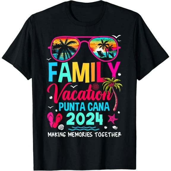 Vacation T-Shirt Family Vacation Punta Cana 2024 Dominican Republic mens t shirt,black,women,funny,misfits,men,journey