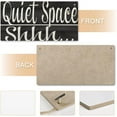 thumbnail image 4 of Quiet Space Shhh Wood Sign Funny Office Decor Wall Decoration Rustic Wood Sign Hanging Vintage Home Decor Wooden Farmhouse Wall Decor For Living Room Decor 12" X 6", 4 of 7