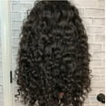 thumbnail image 3 of Black 26 Inch Kinky Curly Machine Wig With Bangs for Black Women High Temperature Fiber Cosplay Glueless Daily Use Wig, 3 of 6
