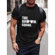 thumbnail image 1 of Men'S Casual Crew Neck T-Shirt - "The Groom Squad" Print, Short Sleeve, Polyester Knit Fabric, Regular Fit, Summer Top for Going Out - H Style, 150gsm Tee For Adult, Men, Women, Teen, Teenag, 1 of 6