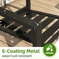 thumbnail image 5 of AECOJOY Outdoor Patio Metal Dining Chairs, Stackable Arm Chairs-Iron Frame-Set of 4-Black, 5 of 9