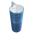 thumbnail image 5 of Fine Fixtures VANNES PEDESTAL 16"X16" BRUSHED BLUE, 5 of 5
