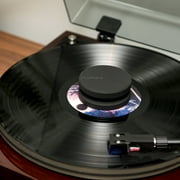 Fluance HiFi Vinyl Record Weight Stabilizer High Mass 760 gram Steel LP Disc Turntable Accessory with Antiresonance Rubberized Coating and Protective Velvet Pad for Vibration Damping (RW03)