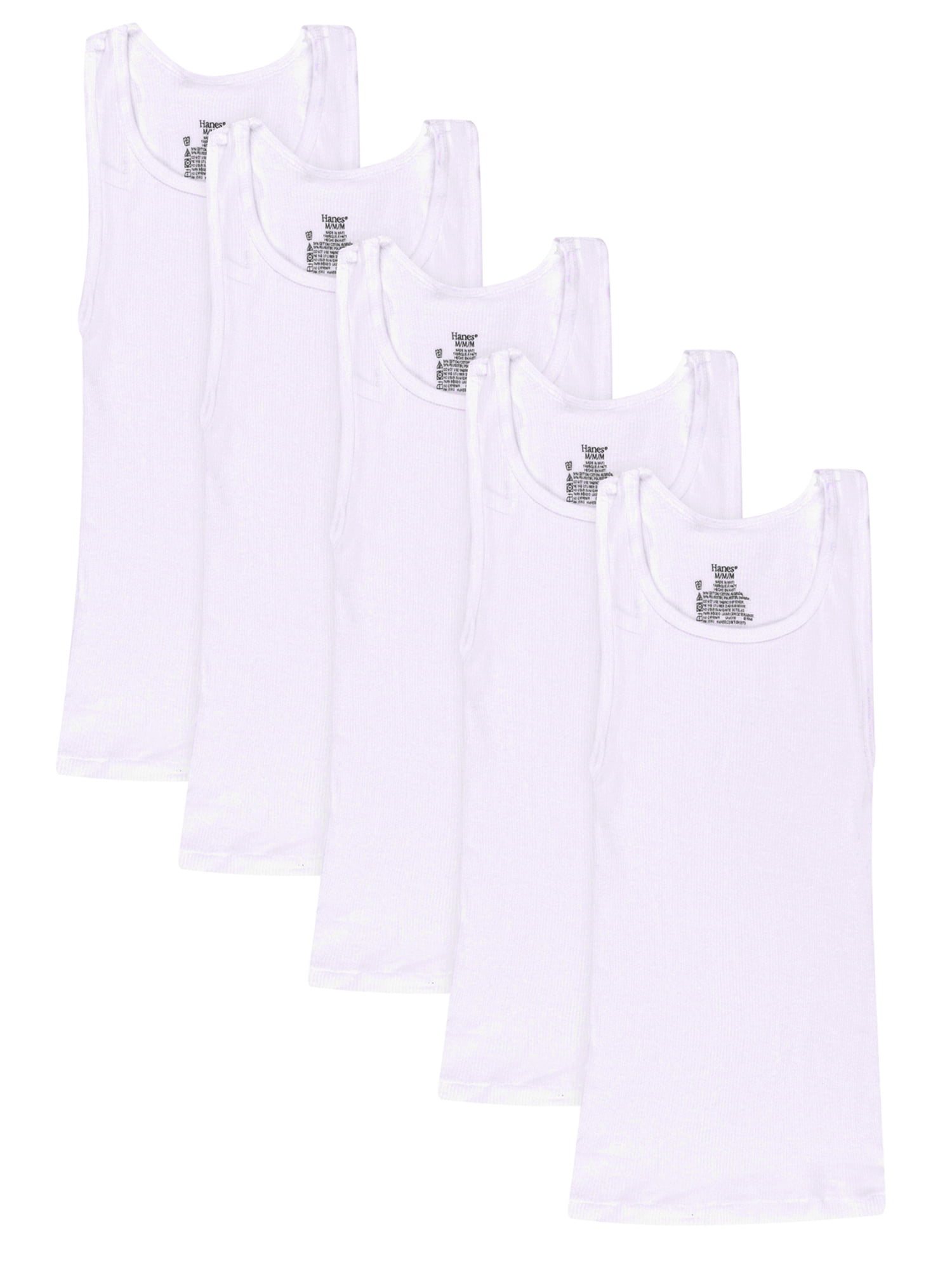 Hanes Boys Tagless ComfortSoft Cotton A-Shirt 3-Pack White