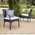 thumbnail image 2 of Christopher Knight Home Cordoba Resin Wicker Outdoor Dining Chairs with Cushions (Set of 2) by  Brown, 2 of 12