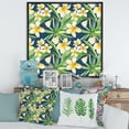 thumbnail image 2 of Designart 'Yellow Flowers and Tropical Foliage VIII' Modern Framed Canvas Wall Art Print, 2 of 5