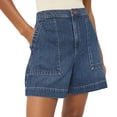 thumbnail image 2 of Only Moment Womens Drawstring Shorts Polyester,Cotton Summer Elastic High Waist Soild Color Lounge Pants Casual Comfy Workout Gym Shorts with Pockets Womens Jean Shorts Relaxed Fit Blue,S, 2 of 9