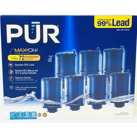 PUR 3- Stage Faucet Mount Filters 7 Pack RF-9999 With Max- Ion Filter Technology