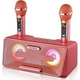 thumbnail image 1 of Portable Karaoke Machine for Kids with Bluetooth Speakers, 2 Wireless Microphones &amp; PA System, 1 of 9
