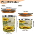 thumbnail image 3 of 17OZ Food Storage Can - Keep Coffee Tea Flour & More Fresh - Ideal for Cereal Nuts & Pet Food Vintage Faded Sunflowers, 3 of 9