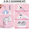 thumbnail image 5 of for AirPods 4 Case with Phone Stand, Pink Case Compatible with Apple AirPods 4th Gen 2024, Secure Lock & Magnetic Lid, with Cleaning Kit & Lanyard, Cute Cover for Women Girly, Drop-Proof, 5 of 6