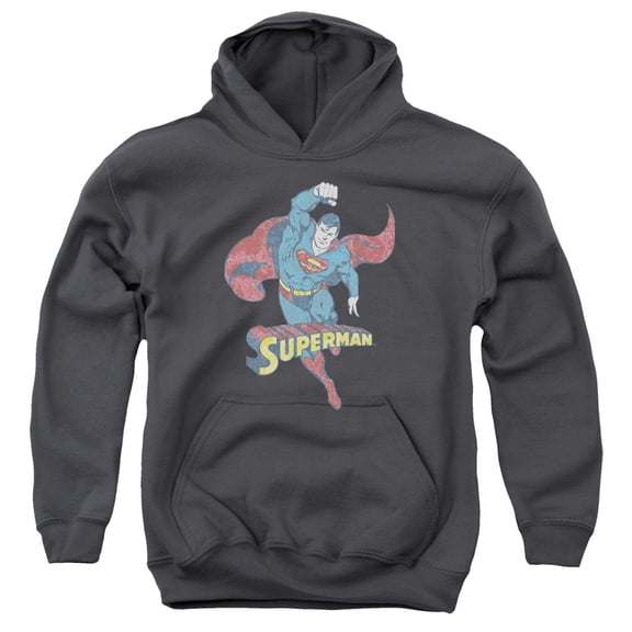 Dco - Desaturated Superman - Youth Hooded Sweatshirt - Medium
