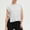 White, variant on Avrnliq Womens Cap Sleeve Side Tie Top Round Neck Casual Sleeveless Cropped Blouse,Size M