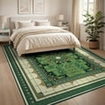 thumbnail image 3 of ODIKA 8'x10' Washable Area Rug Durable, Non-Slip Graphic Men Bold Borders Funky Bathroom Designer Anime Mens Cartoon for Living Room, Under Sectional, Family, 3 of 7