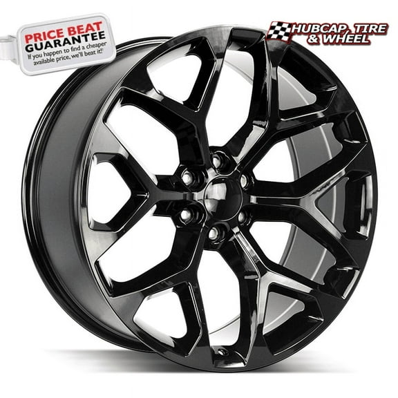 Strada OE Replica Snowflake All Gloss Black - 24X10-6x139.7 Bolt Pattern, 31mm Offset