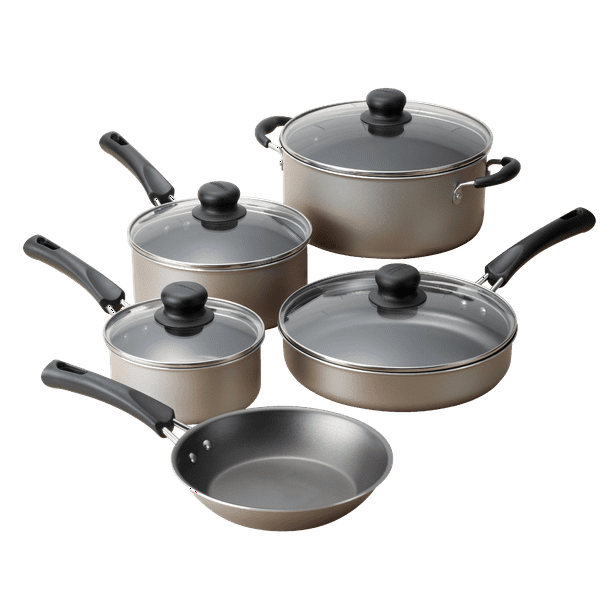 Tramontina 9-Piece Non-Stick Cookware Set, Champagne