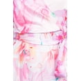 thumbnail image 4 of Tahari ASL V-Neck Spaghetti Strap Tie Waist Zipper Back Multi Print Slit Side Satin Dress-BLUSH / XS, 4 of 4