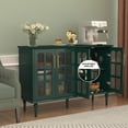 thumbnail image 4 of HLR 47.6" Modern Vintage Sideboards Buffet Cabinet with 4 Lattice Glass Door, Green, 4 of 7