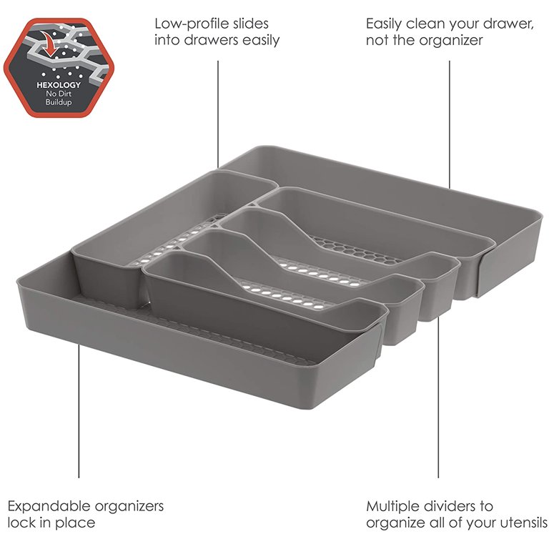 Set Of 4 Hexa Drawer Organizer Clear - Spectrum Diversified : Target