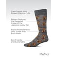 thumbnail image 3 of MeMoi Lucky Cat Maneki-Neko Men's Bamboo Blend Crew Socks - Mens - Male, 10-13, Asphalt, 3 of 10