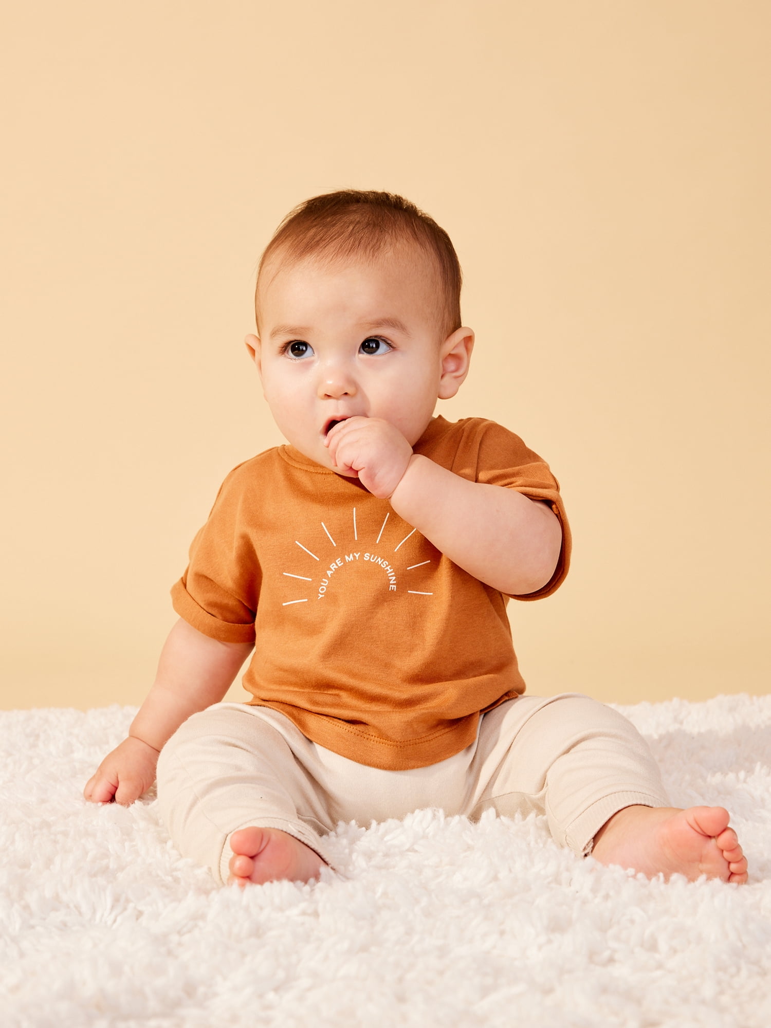 Little Star Organic Baby Boy 6Pc Mix and Match Outfit Set, Palm