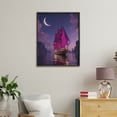 thumbnail image 4 of Paint By Numbers Kit for Adults Beginner - Moonlit Pink Sails Night Voyage DIY Canvas Painting Kits for Adults, Frameless Paint By Number for Adults for Home Wall Decor 16x20 Inch, 4 of 7