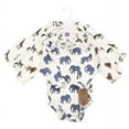 thumbnail image 2 of Touched by Nature Organic Cotton Long-Sleeve Bodysuits, Classic Safari Animals, 9-12 Months, 2 of 7