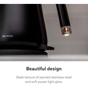 BALMUDA The Kettle | Electric Gooseneck Kettle | Lightweight | Stainless Steel | 0.6L (20fl oz) Capacity | Neon Light Indicator | Perfect for Tea and Coffee | US Version | Black