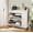 White, variant on Halicool Shoe Storage Cabinet Freestanding Rustic Brown Flip Drawers Metal Legs