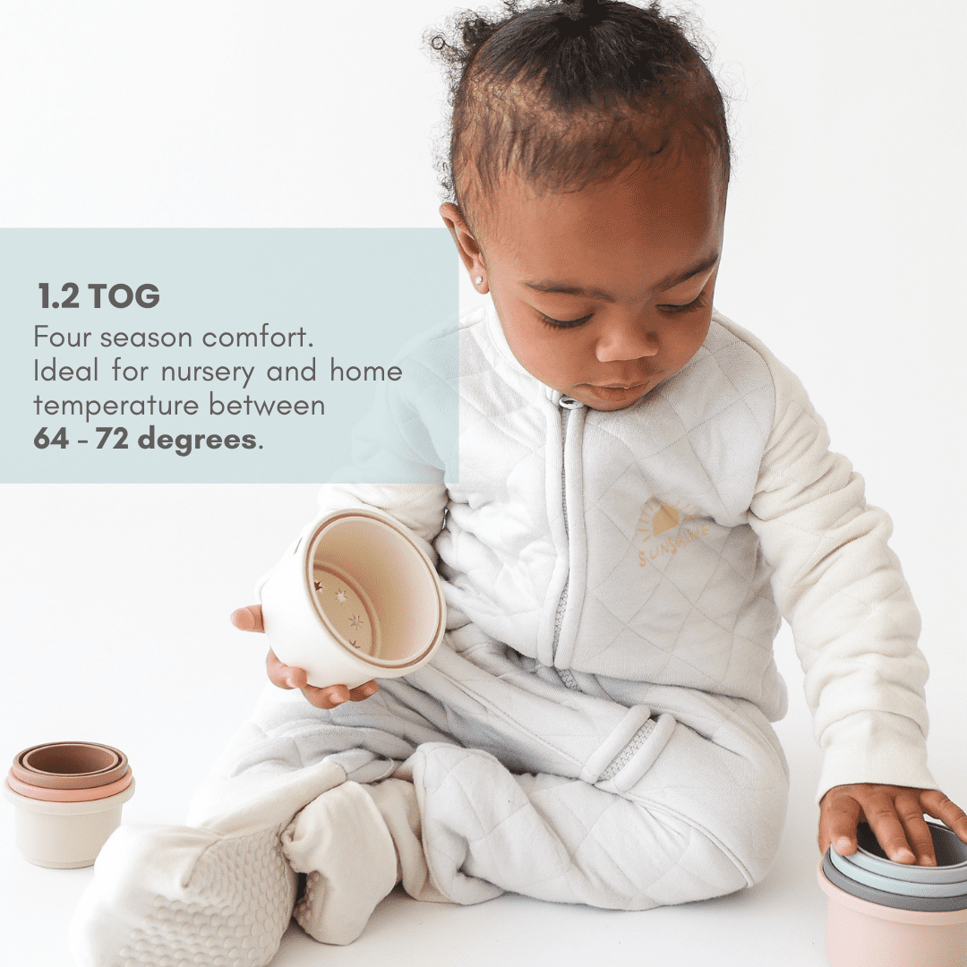 Tealbee Dreamsie - Bamboo Sleep Sack with Sleeves and Footies - (1.2 Tog) Sunshine 3T-4T
