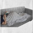 thumbnail image 5 of Antique Oriental Soft Flannel Fleece Blanket, Monochrome Motifs Arranged Simplistic Grid Art Illustration, Cozy Plush for Indoor and Outdoor Use, 50" x 60", Charcoal Grey and White, by Ambesonne, 5 of 5