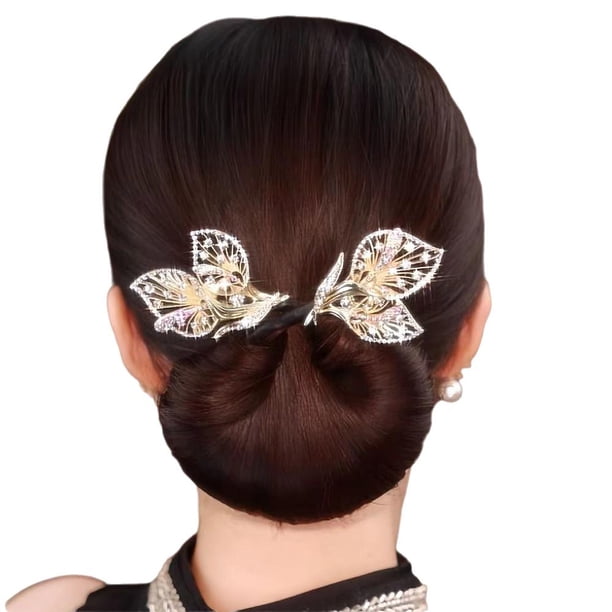 SGACAI Rizador de pelo perezoso para mujer, pinza para el pelo con forma de mariposa, accesorios para moños