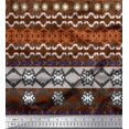 thumbnail image 2 of Soimoi Satin Silk Fabric Aztec Panel Print Fabric by The Yard 42 Inch Wide, 2 of 3