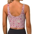 thumbnail image 3 of Lsque Cute Love Printed Women'S Sports Bra, Compression, Moisture Wicking, High-Impact Sports Bra For Women,Supportive sports bra-, 3 of 9