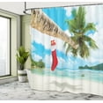 thumbnail image 5 of Ambesonne Christmas Shower Curtain, Beach Xmas Stockings, 69"Wx70"L, Multicolor, 5 of 5