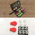 thumbnail image 3 of Lock Box Sewing Kit Repair Set Needles Portable Mini Mending Button Travel Sew Kits, 3 of 5