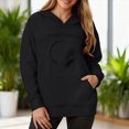 thumbnail image 4 of NOLDARES Cat Pouch Hoodie for Women Kangaroo Pocket Dog Pouch Sweatshirts Pet Carrier Animal Holder Long Sleeve Pullover Tops,Black,XXL, 4 of 9