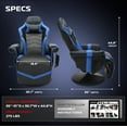 thumbnail image 3 of RESPAWN 900 Console Gaming Recliner with Footrest and Lumbar Support - Comfortable Ergonomic Gaming Chair with Headrest, No Wheels, Reclining, Heavy Duty, Racing Style Video Game Chairs - Blue, 3 of 8