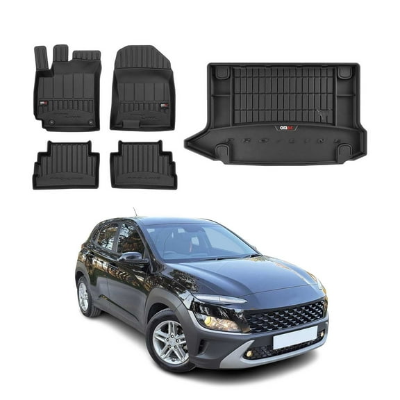 OMAC Premium Floor Mats & Cargo Liners for Hyundai Kona 2018-2023 Upper Trunk