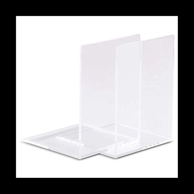 10 Piezas Sujetalibros de AcríLico Transparente EstanteríA en Forma de L Soporte Deflector Estante para Libros