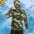 thumbnail image 2 of Hoodies for Men UPF 50+ Sun Protection Hoodie Camouflage Long Sleeve Fishing Hiking Shirt with Face Mask L, 2 of 7