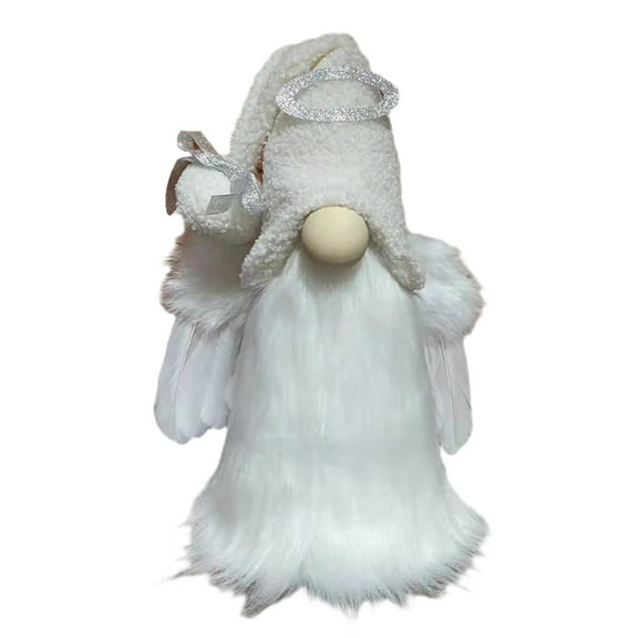 Falleo Clearance Holiday Plush Gnome Decorations White Angel Cute Soft Home Decor for Christmas Thanksgiving Holiday
