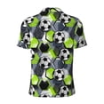 thumbnail image 3 of Xecao Football for Mens' Casual Short Sleeve Button-Down Polo Shirts for a Classic Golf Look, 3 of 9