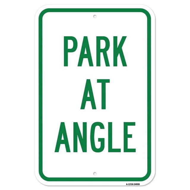 SignMission A-1218-24908 12 x 18 Po Panneau en Aluminium - Parc à Angle